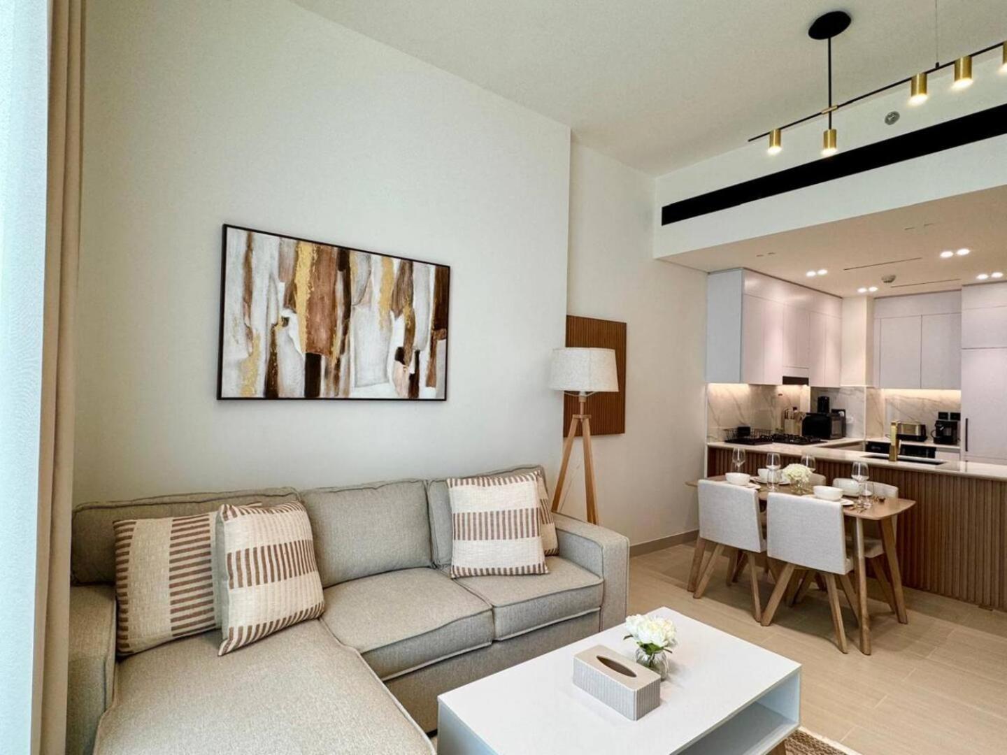 Modern 1-bedroom Haven With Soothing Interiors Dubai